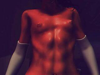 Muskulöse Krankenschwester nimmt Schwanz in pov auf