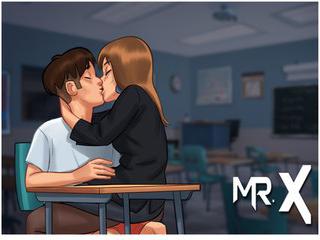 Lehrerin mit hängenden Brüsten befriedigt ihren Schüler