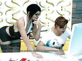 Die aufregende Anna spielt mit den Schwänzen